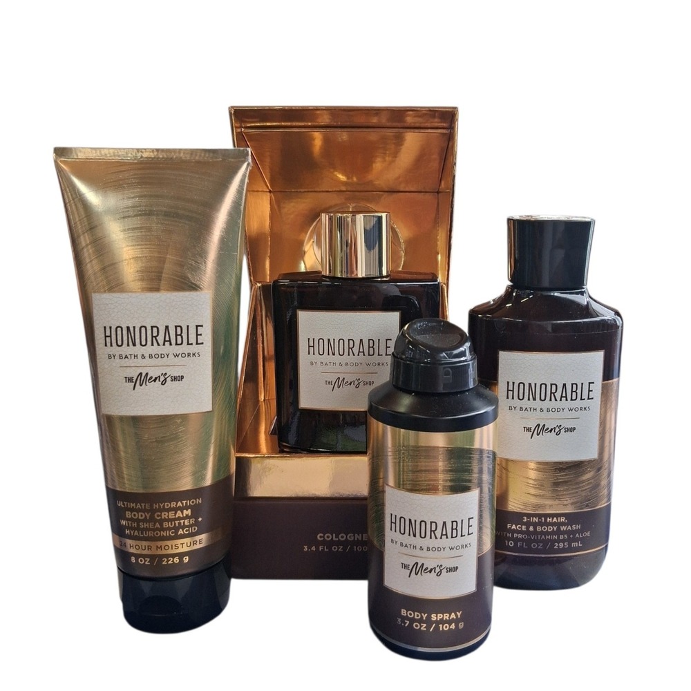 Men's Bath &‎ Body Works  Discontinued HONORABLE 4pcs Bundle Leather Patchouli